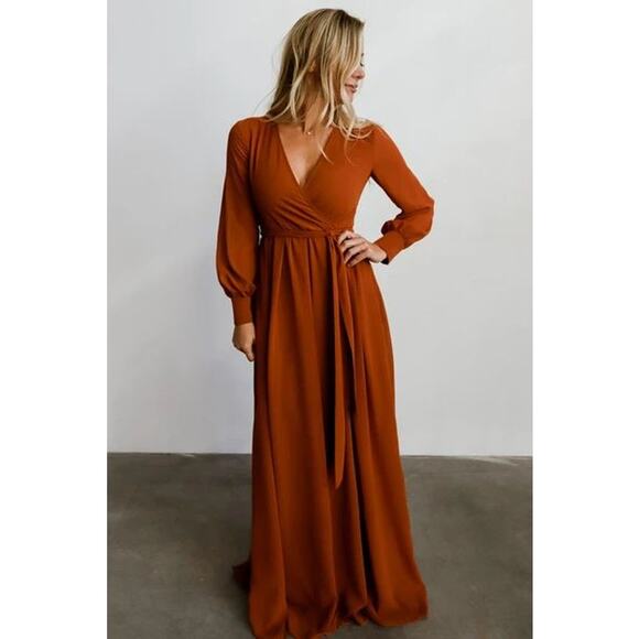BALTIC BORN Lydia Maxi Dress Rust Size X Large - Picture 9 of 9